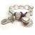 Park Lane Fashion Bracelet - Large Silver With Coins And Hearts