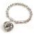 Park Lane Fashion Bracelet - Silver With Large Diamante Heart