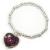 Park Lane Fashion Bracelet - Silver With Large Purple Heart