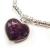 Park Lane Fashion Bracelet - Silver With Large Purple Heart