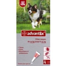 Advantix 250 Dog 10kg-25kg 4'S