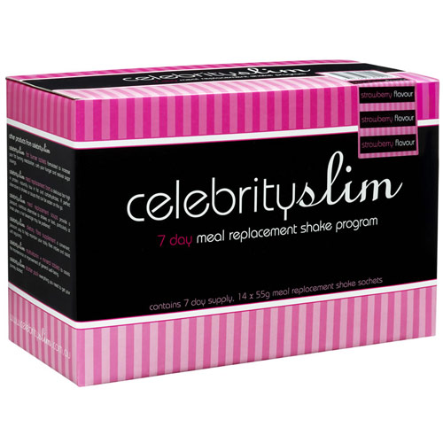 Celebrity Slim 7 Day Pack Meal Replacement Shakes Strawberry Flavou