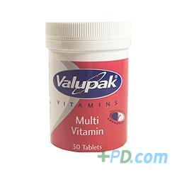 Valupak Multi-vitamin - 50 Tablets